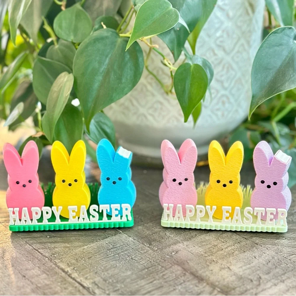Peeps Bunny Happy Easter Sign